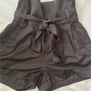 Charlotte Russe Black Gathered Waist Shorts